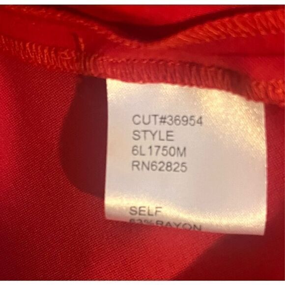 Tadashi Shoji Red Sleeveless Geometric Dress - Picture 4 of 5